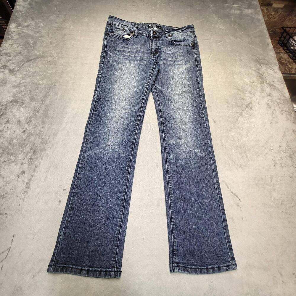 Rock & Republic Skynard Jeans Womens 28 Blue Straight Medium Wash Stretch Denim